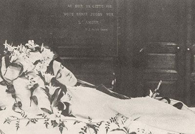 El lecho de muerte de Santa Teresa